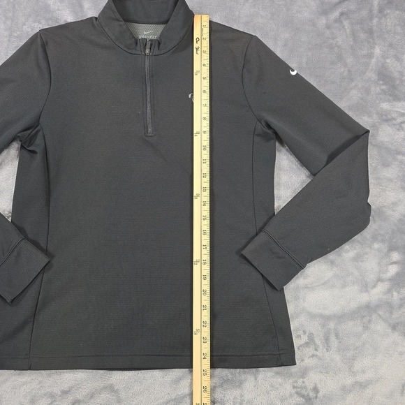 Nike UV Victory 1/4 Zip Pullover Women M Black Standard Dri Fit Golf Embroidered - Picture 10 of 10
